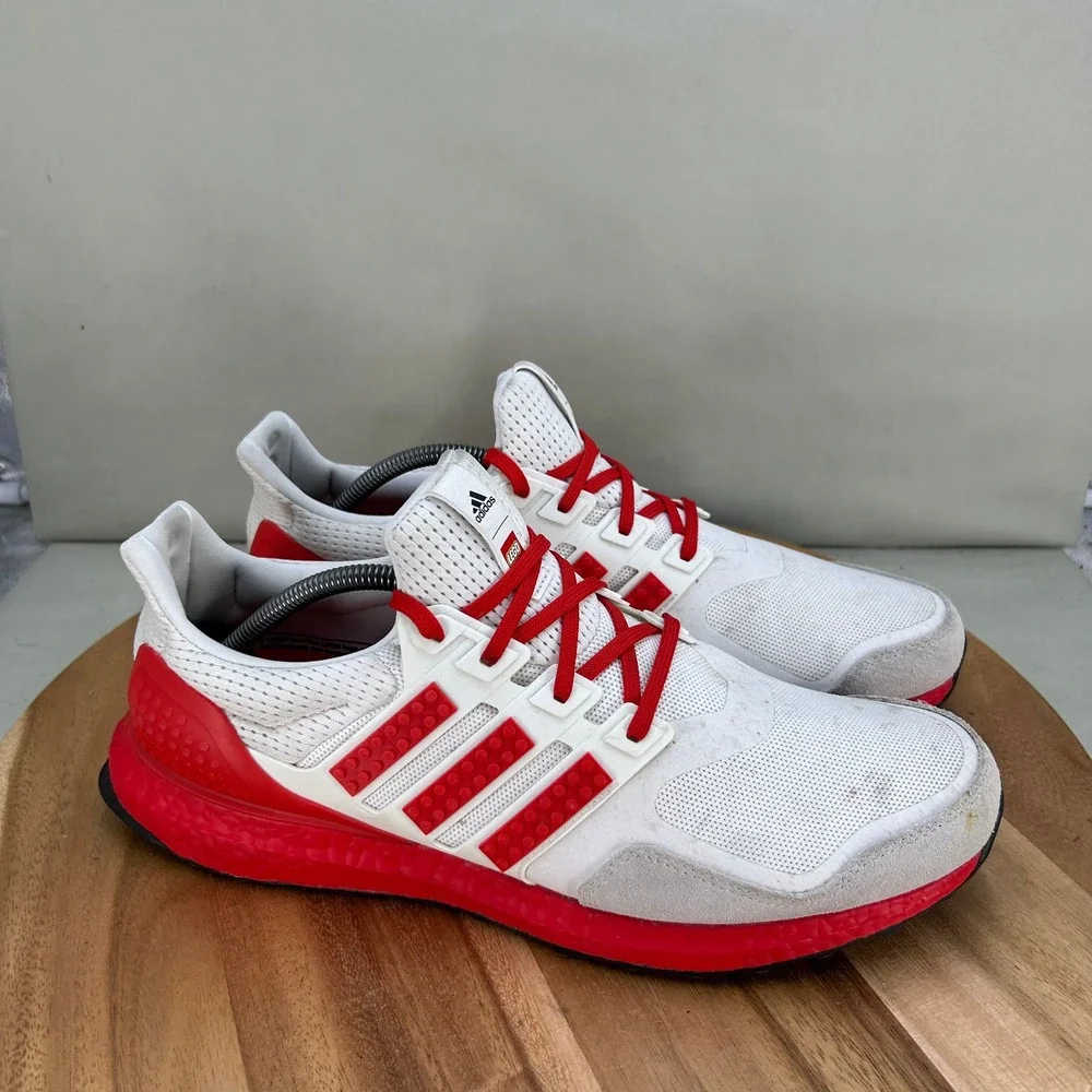 Adidas LEGO Ultraboost DNA White Red Mens Running Shoes H67955 Size 11.5